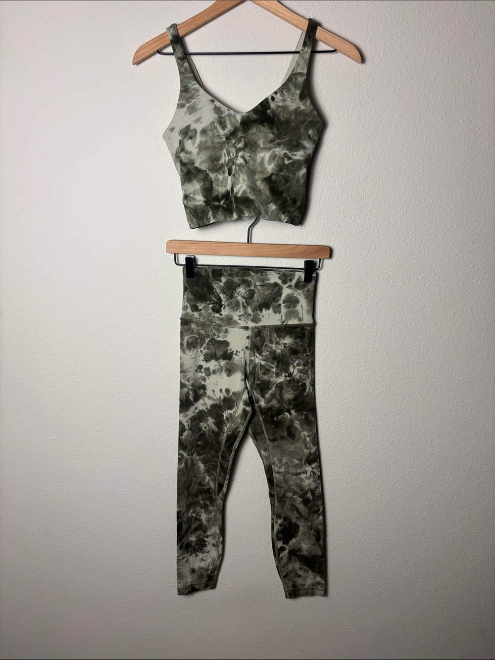 Lululemon Align Tank & Leggings Diamond Dye Light Sage Army Green Dark Olive